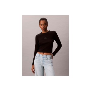 Calvin Klein Monologo Baby Μπλούζα Με Λαιμόκοψη Γυναικεία (LV047A803G UB1)
