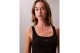 Calvin Klein Slim Ribbed Cotton Γυναικεία Αμάνικη Μπλούζα Μαύρη
