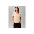 Calvin Klein Monogram Γυναικείο Κοντομάνικο T-Shirt Κίτρινο 