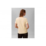 Calvin Klein Monogram Γυναικείο Κοντομάνικο T-Shirt Κίτρινο 