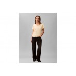 Calvin Klein Monogram Γυναικείο Κοντομάνικο T-Shirt Κίτρινο 