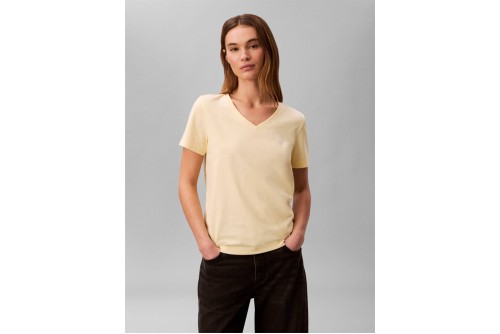Calvin Klein Relaxed Monogram V-Neck T-Shirt Γυναικείο (LV047B205G 4MY)