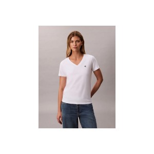 Calvin Klein Relaxed Monogram V-Neck T-Shirt Γυναικείο (LV047B205G YAA)