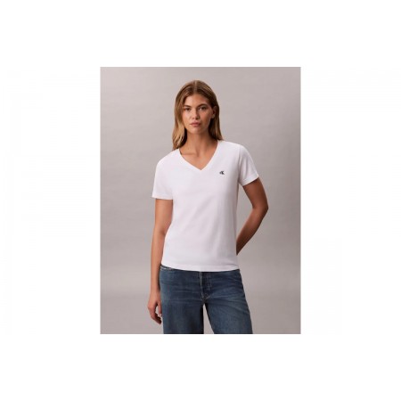 Calvin Klein Relaxed Monogram V-Neck T-Shirt Γυναικείο 