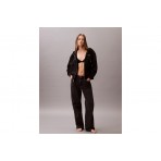 Calvin Klein French Terry Γυναικεία Ζακέτα με Κουκούλα Μαύρη