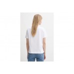 Calvin Klein Monogram Logo Γυναικείο Κοντομάνικο T-Shirt Λευκό