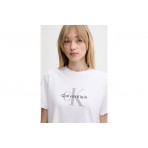 Calvin Klein Monogram Logo Γυναικείο Κοντομάνικο T-Shirt Λευκό