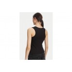 Calvin Klein Cotton Stretch Rib Γυναικεία Αμάνικη Μπλούζα Μαύρη