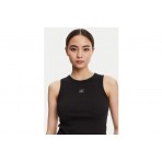 Calvin Klein Cotton Stretch Rib Γυναικεία Αμάνικη Μπλούζα Μαύρη