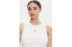 Calvin Klein Cotton Stretch Rib Γυναικεία Αμάνικη Μπλούζα Λευκή