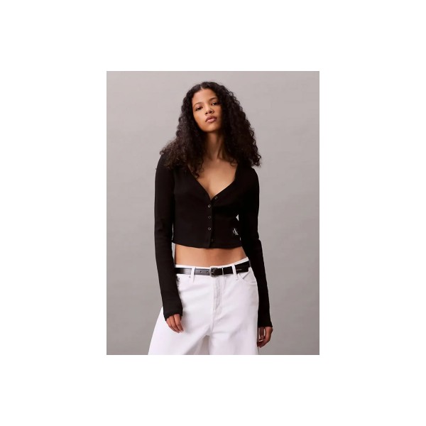 Calvin Klein Ribbed Slim Ζακέτα Βαμβακερή Γυναικεία (LV047C204G UB1)