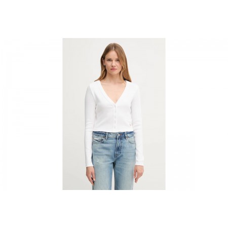 Calvin Klein Ribbed Slim Ζακέτα Βαμβακερή Γυναικεία (LV047C204G YAA)