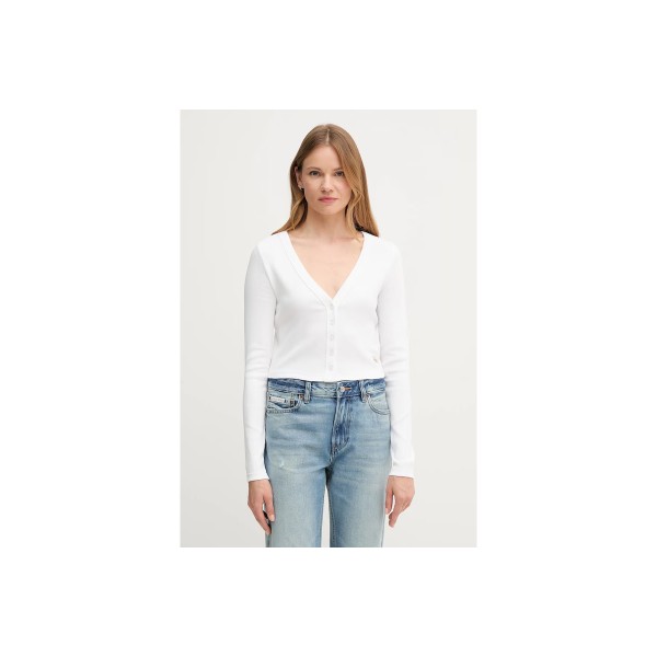 Calvin Klein Ribbed Slim Ζακέτα Βαμβακερή Γυναικεία (LV047C204G YAA)