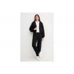 Calvin Klein Cotton Terry Γυναικεία Βαμβακερή Ζακέτα με Κουκούλα Μαύρη