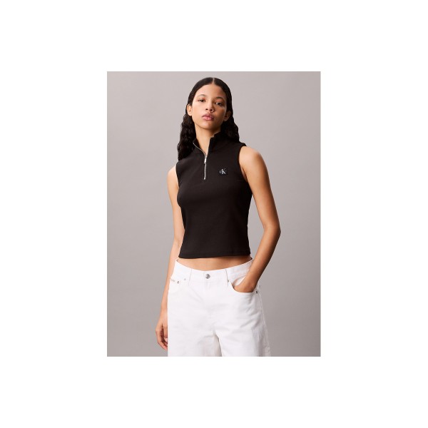 Calvin Klein Sleeveless Quarter Zip Μπλούζα Αμάνικη Γυναικεία (LV047C909G UB1)