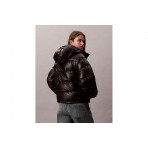 Calvin Klein Γυναικείο Μπουφάν Puffer με Κουκούλα Μαύρο