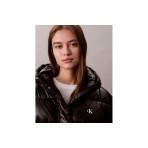 Calvin Klein Γυναικείο Μπουφάν Puffer με Κουκούλα Μαύρο