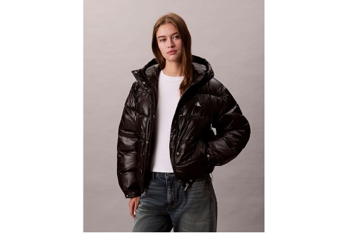 Calvin Klein High Shine Hooded Μπουφάν Puffer Γυναικείο (LV047D505G UB1)