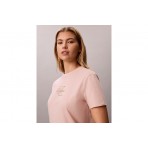 Calvin Klein Glossy Metallic Logo T-Shirt Γυναικείο (LV047D873G 3T3)