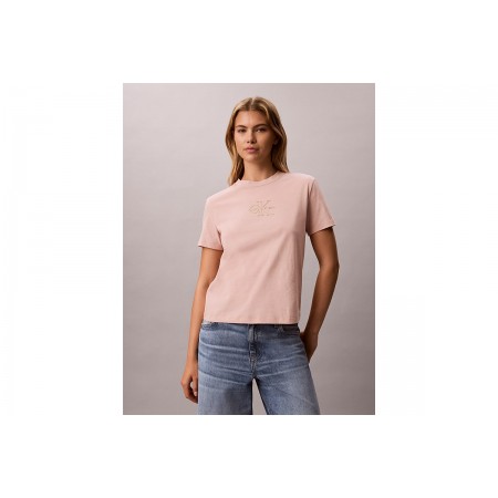 Calvin Klein Glossy Metallic Logo T-Shirt Γυναικείο 