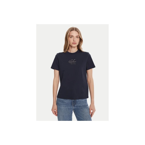 Calvin Klein Glossy Metallic Logo T-Shirt Γυναικείο (LV047D873G UB1)