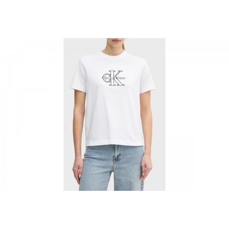 Calvin Klein Shine Monologo Graphic Classic T-Shirt Γυναικείο 