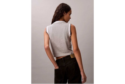 Calvin Klein Sporty Ringer Μπλούζα Αμάνικη Γυναικεία (LV047F225G P79)