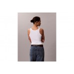 Calvin Klein Slim Ribbed Cotton Μπλούζα Αμάνικη Γυναικεία (LV047F816G YAF)