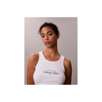 Calvin Klein Slim Ribbed Cotton Μπλούζα Αμάνικη Γυναικεία (LV047F816G YAF)