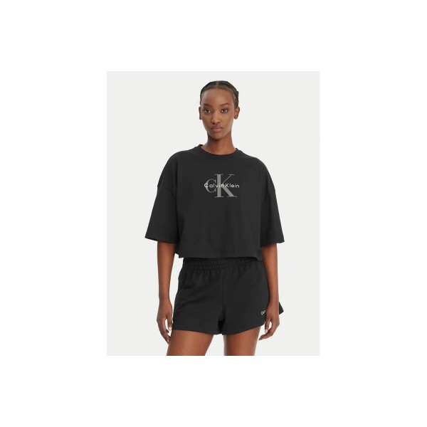 Calvin Klein Boxy Crop Monologo T-Shirt Γυναικείο (LV047F828G UB1)