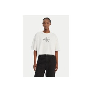 Calvin Klein Boxy Crop Monologo T-Shirt Γυναικείο (LV047F828G YAF)