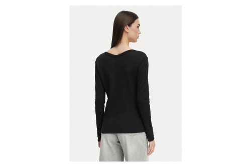 Calvin Klein Woven Label Baby Rib Ζακέτα Βαμβακερή Γυναικεία (LV047G207G UB1)