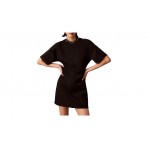 Calvin Klein Milano Jersey Draped Γυναικείο T-Shirt-Φόρεμα Mini Μαύρο