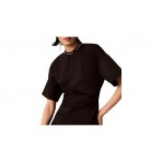 Calvin Klein Milano Jersey Draped Γυναικείο T-Shirt-Φόρεμα Mini Μαύρο