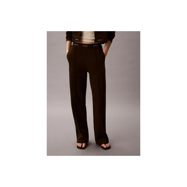 Calvin Klein Logo Waistband Wide Leg Παντελόνι Φόρμας Γυναικείο (LV047G253G TO2)