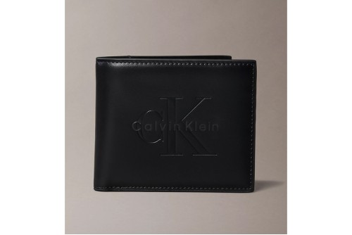 Calvin Klein Embossed Monologo Bifold Πορτοφόλι (LV04D1156G UB1)