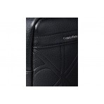 Calvin Klein Embossed Emblem Logo Ανδρικό Τσαντάκι Χιαστί - Ώμου Μαύρο
