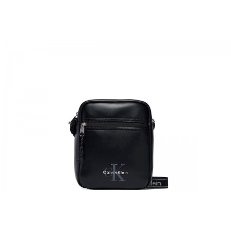 Calvin Klein Bold Logo Webbing Τσαντάκι Χιαστί - Ώμου Μαύρο