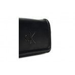 Calvin Klein Logo Soft Touch Τσάντα Ώμου - Χειρός Μαύρη