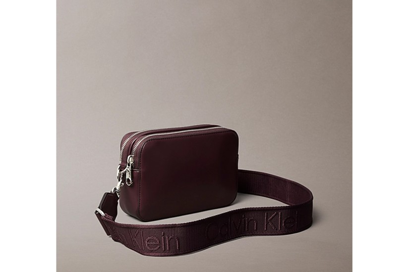 Calvin Klein Convertible 2-Strap Γυναικείο Τσαντάκι Χιαστί - Ώμου Μπορντό