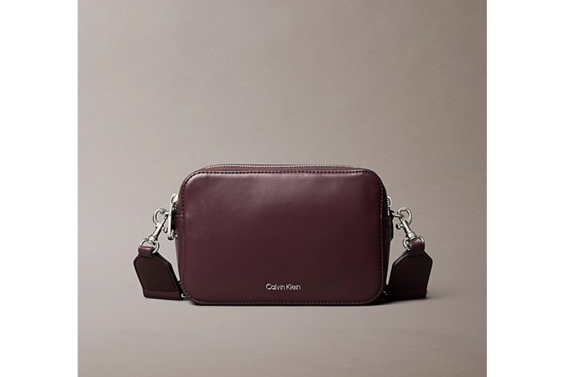 Calvin Klein Convertible 2-Strap Γυναικείο Τσαντάκι Χιαστί - Ώμου Μπορντό