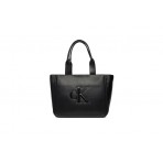 Calvin Klein Embossed Monogram Logo Τσάντα Shopper Μαύρη