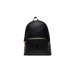 Calvin Klein Embossed Monogram Logo Γυναικεία Τσάντα Πλάτης Μαύρη