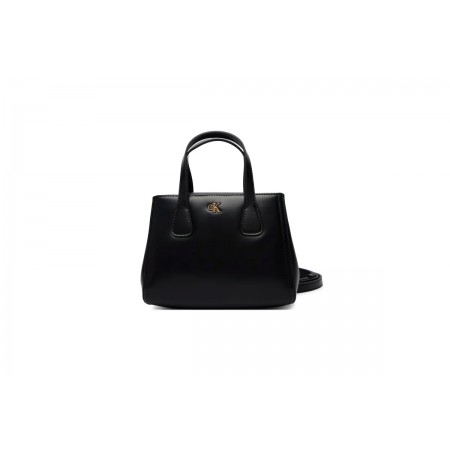Calvin Klein Refined Mini Tote Γυναικεία Crossbody Τσάντα Tote - Χιαστί Μαύρη