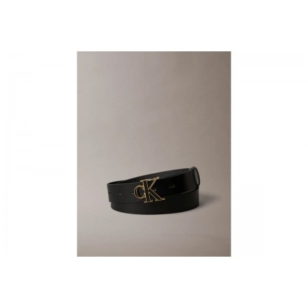 Calvin Klein Full-Grain Leather Logo Buckle Γυναικεία Casual Ζώνη