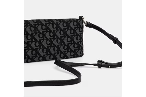 Calvin Klein Convertible Logo Jacquard Τσαντάκι Χιαστί - Ώμου (LV04K3183G UB1)