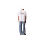 Calvin Klein Embossed Logo Ανδρικό Κοντομάνικο T-Shirt Λευκό