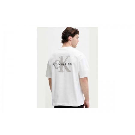 Calvin Klein Embossed Logo Ανδρικό Κοντομάνικο T-Shirt Λευκό