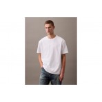 Calvin Klein T-Shirt Ανδρικό Κοντομάνικο T-Shirt Λευκό