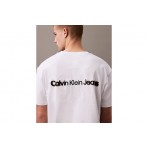 Calvin Klein T-Shirt Ανδρικό Κοντομάνικο T-Shirt Λευκό